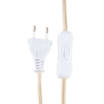 Lampa stołowa boucle japandi kremowa Noah 25cm kabel